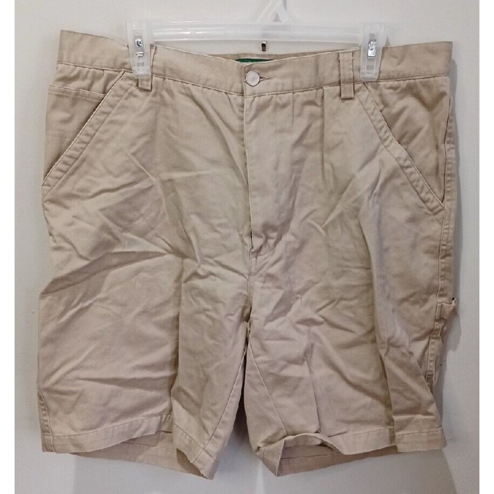 Arcadia Men's Khaki Carpenter Shorts Size 38 Rustic Simplicity 100% Cotton